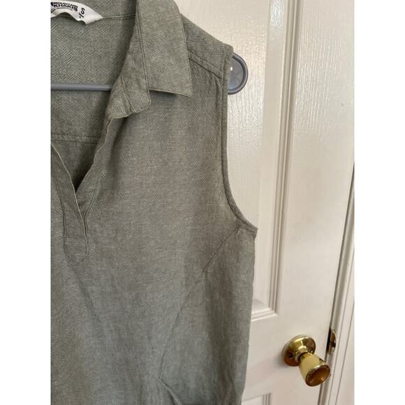 Mountain‎ Khakis Dress Green Relaxed Pockets V-Neck Collar Womens Size Small - Picture 2 of 4